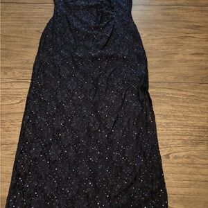 Connected Apparel Midnight Black Strapless Dress